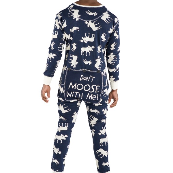Lazyone - Adult's Blue classic moose onesie pyjamas - Men's Onesie