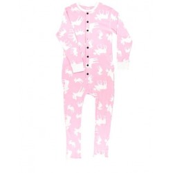 Lazyone - Einteiliger Pyjama Pink classic Elch Erwachsene