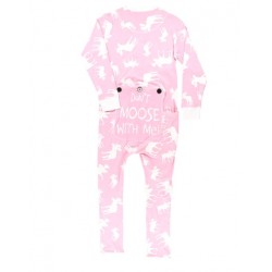 Lazyone - Pyjama une pièce pink moose bébé et nourrisson