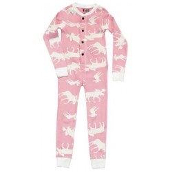 Lazyone - Pyjama une pièce Pink classic moose enfant