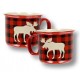 Tasse Mug Moose plaid