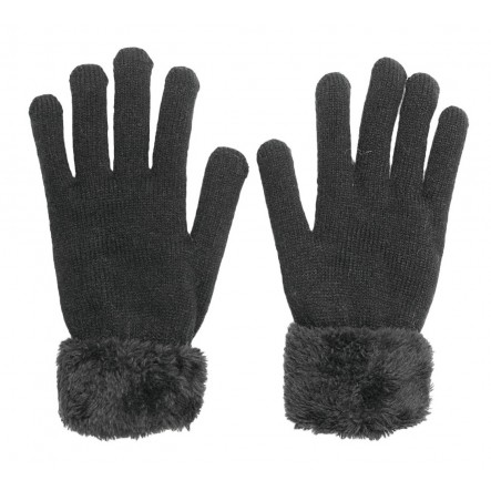 Gants gris doublés fourrure Taille unique