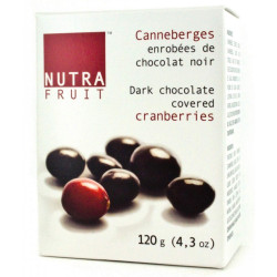 Arandanos rojos cubiertos de chocolate negro 120 g